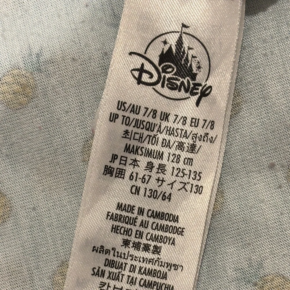 Disney Kids Pineapple Print Nightgown with Stitch Graphic - Light Blue size 7/8 - Picture 3 of 4